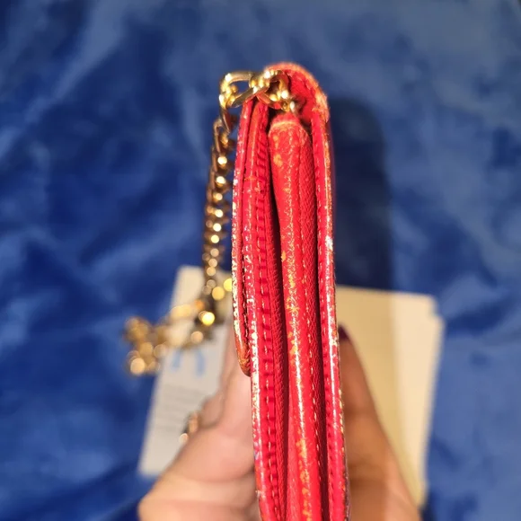 Louis Vuitton Red Epi Wallet With Chain Coa Lv - Picture 4 of 9